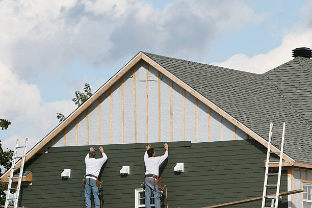 Professional Emergency Siding Repair technician working in Melcroft, PA